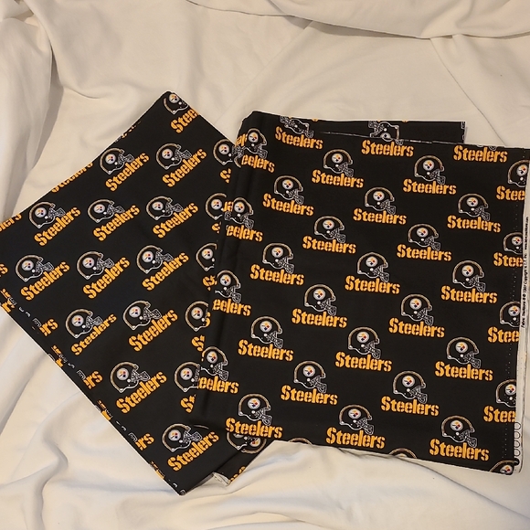 Pittsburgh Steelers Other - Steelers Fabric, New, 2 pieces totaling 4 Yards, Not Washed
